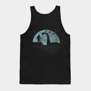 Bigfoot Loch Ness Monster Nessie Ufo Tank Top